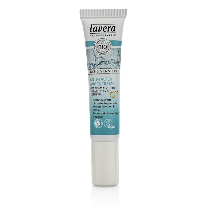 True Natural Lavera Basis Sensitiv Anti-Ageing Eye Cream, 0.5 Ounce