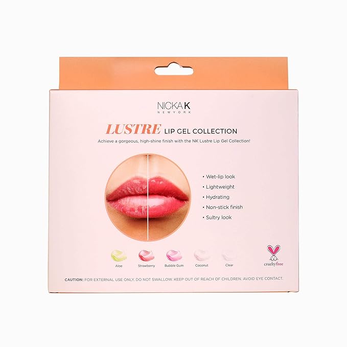 NICKA K NEW YORK Lip Gel Collection, High Shine, Non-Sticky, Lightweight Lip Gloss (MLLG02N Lustre)