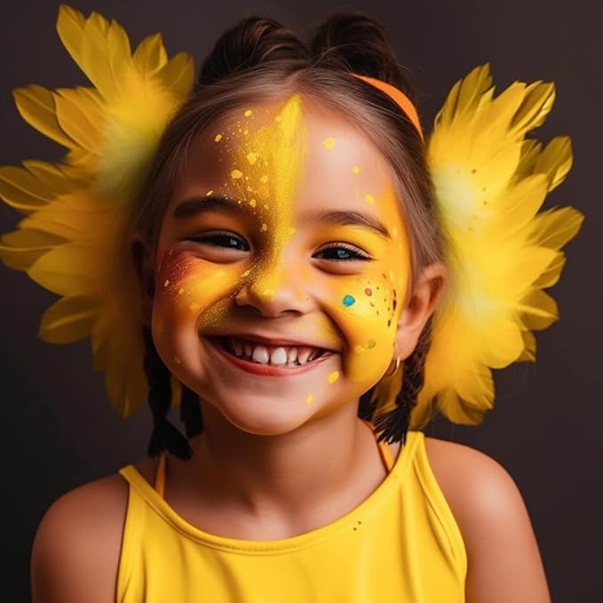 Face and Body Paint Light Yellow (30gm)Non-Toxic High-Quality Paint for Children and Adults Halloween Makeup, Costumes, Festivals