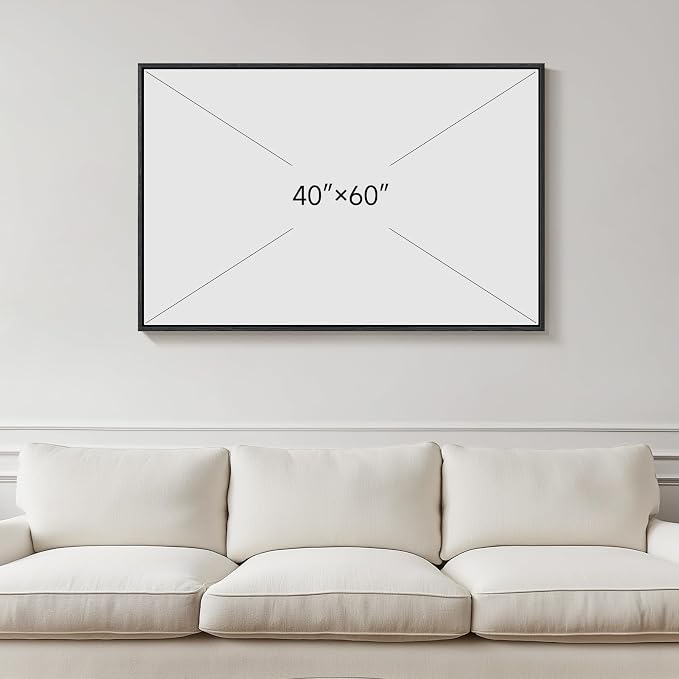 Extra Large Framed Abstract Wall Art for Living Room, Oversized Vertical Canvas Prints Paintings Artwork for Walls, Minimalist Black White Big Size Pictures for Hallway Entryway Wall Decor 40x60 In