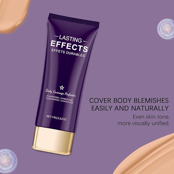 Body Coverage Perfector Waterproof No Transfer, Leg & Body Tattoo Makeup Cover Up, Body Blur Concealer Foundation, Long Lasting, Natural Color, 2.6 Oz