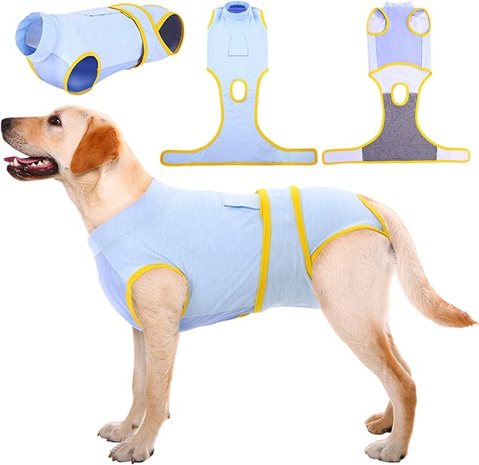 Kuoser Recovery Suit for Dogs Cats, Soft Dog Surgery Suit Female Male Spay | Professional Dog Onesie for Surgery, Substitute E-Collar & Cone, Prevent Licking Dog surgical suit Pet Neuter Suit
