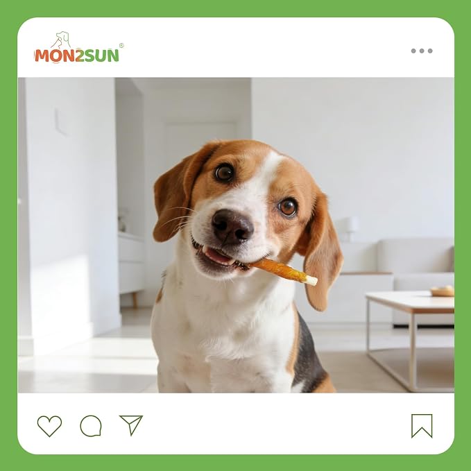 MON2SUN 5 Inch Chicken Wrapped Rawhide Sticks, 25 Count Long Lasting Chew Treats for Puppy & Small Dogs, High Protein, No Artificial Colors, 8.82 oz ×2