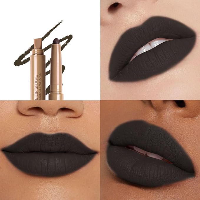 SUAKE Plump Matt Lipstick Lipliner Pencil Pack,Waterproof Crayon with Silicone Smudger for Define Contours & Sculpting Lip, Longwear Moisture Smooth Creamy Formula for Lip Makeup-11 Deep Green