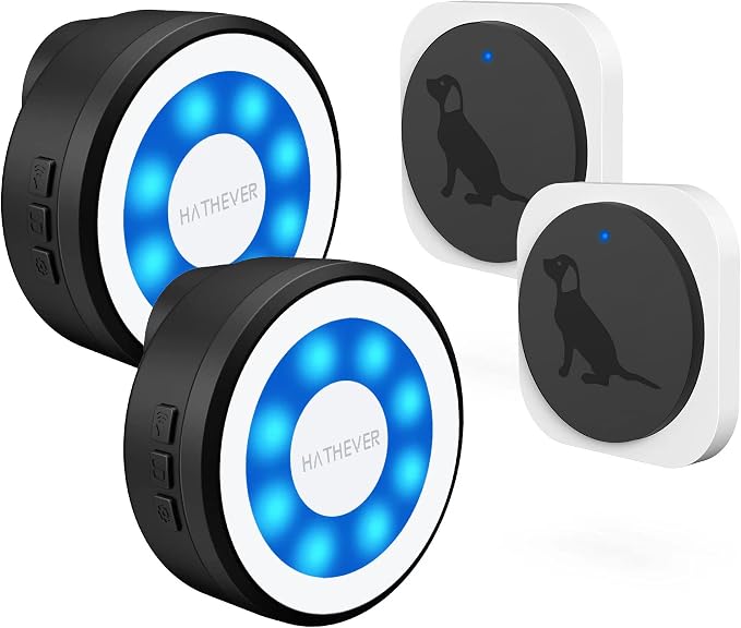 Wireless Dog Door Bells to Go Outside with 4 Notification Modes