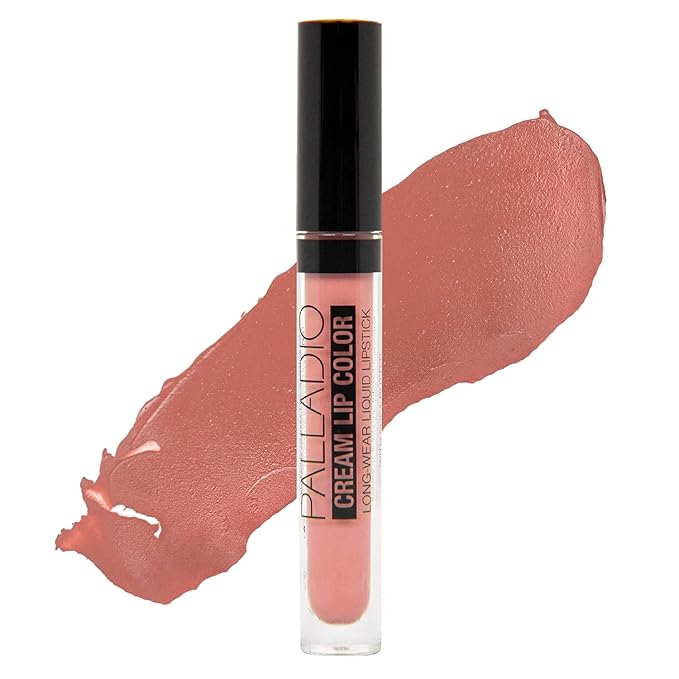 Palladio Long-Wear Cream Lip Color Liquid Lipstick, transfer proof high intensity color pigment, smooth lightweight formula, cream color matte finish, all day wear (Strip)
