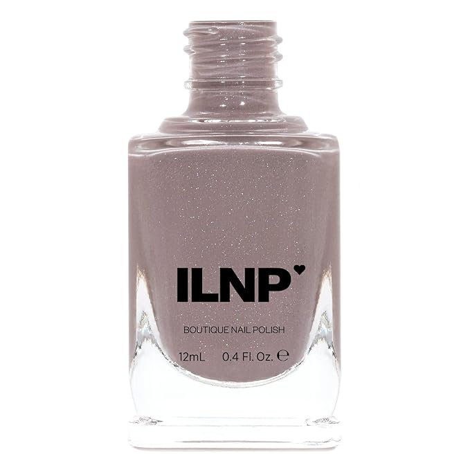 ILNP Coffee Run - Creamy Mocha Neutral Nude Nail Polish, Subtle Holographic, Chip Resistant, 7-Free, Non-Toxic, Vegan, Cruelty Free, 12ml