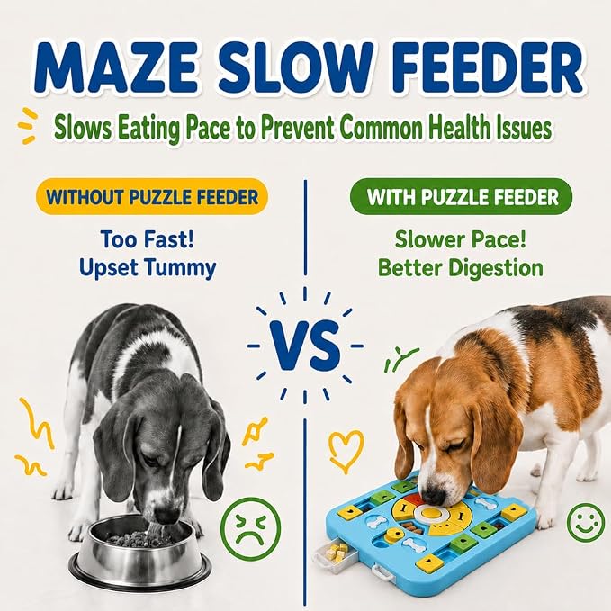 Interactive Cat Puzzle Toy, Maze Slow Feeder, 15.4 in