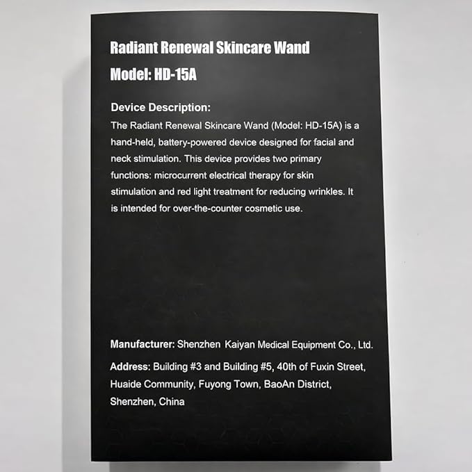 Radiant Renewal Skincare Wand, Portable at-Home LED Beauty Device