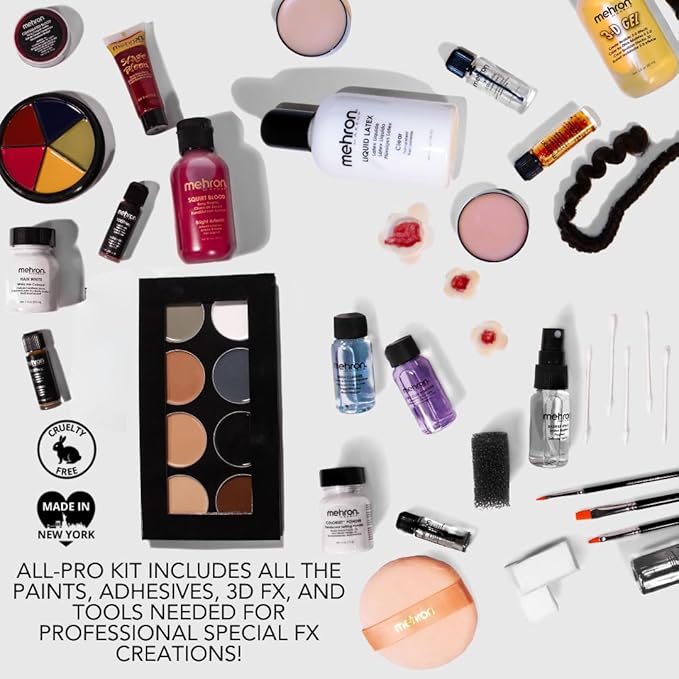 Mehron Makeup Special FX All-Pro Makeup Kit | Complete Professional Stage Kit | Special Effects for Theatre, Halloween, & Cosplay