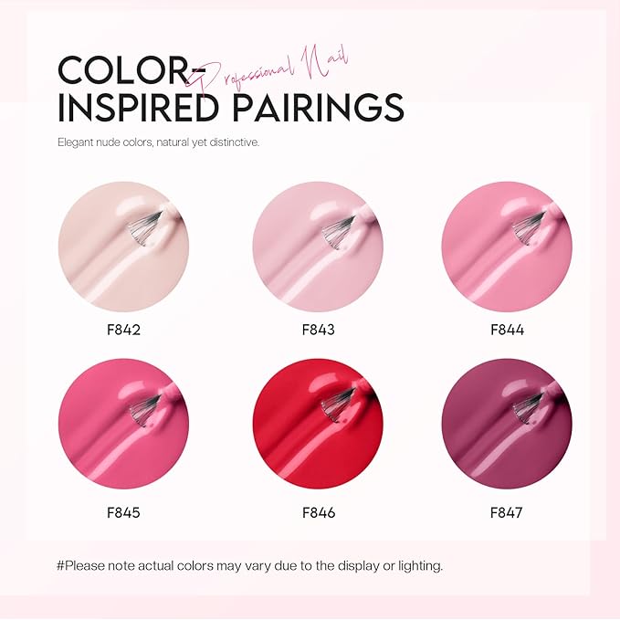 Morovan Pink Nail Polish Set: Valentines 2026 Hot Nude Pink Nail Polish Kit Air Quick Dry Regular Fingernail Polish Pack DIY for Women Girls Gift Holiday