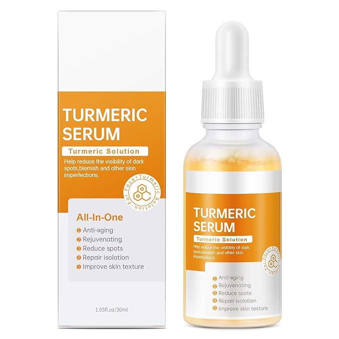 Turmeric Serum for Face, 30 ML/ 1 PCS Anti Aging Turmeric Facial Serum, Turmeric Oil, Moisturizes & Firms Skin, Reduces Wrinkles & Fine Lines, Skin Care Essence for Dryness, Hydrates Face