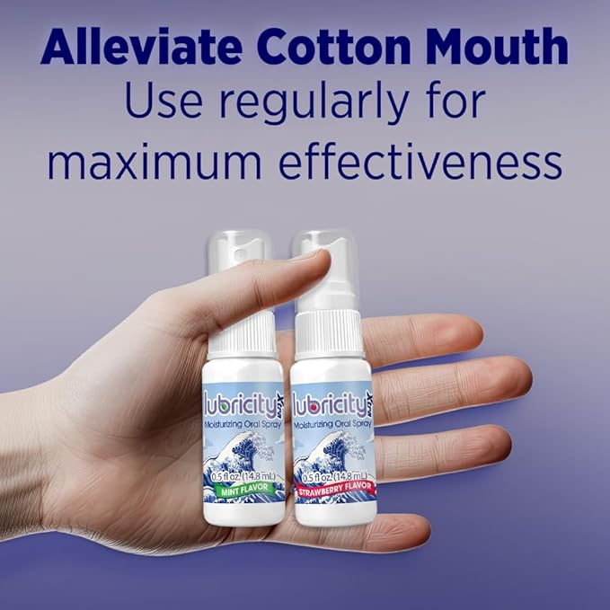 Lubricity Xtra Moisturizer Oral Spray - Advanced Formula - Hyaluronic Acid and Xylitol, Saliva Substitute Oral Spray, The Most Satisfactory Solution in Dry Mouth Products (0.5 Fl. Oz., Mint)
