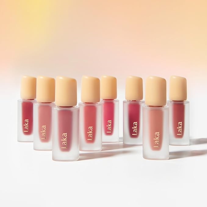 Laka Fruity Glam Tint, 4.5g/0.15oz, Glowing Lip Stain with Wide Color Spectrum, Hydrating & Lightweight Texture, Long-Lasting Bold Stain, Non-Sticky, Vegan, K-Beauty (#108 Salty)