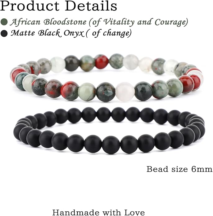 NCB 2.3-Piece 4mm Natural Crystal Gemstone Stretch Bracelets – Handmade Reiki Energy Healing Jewelry for Meditation,Yoga, Unisex
