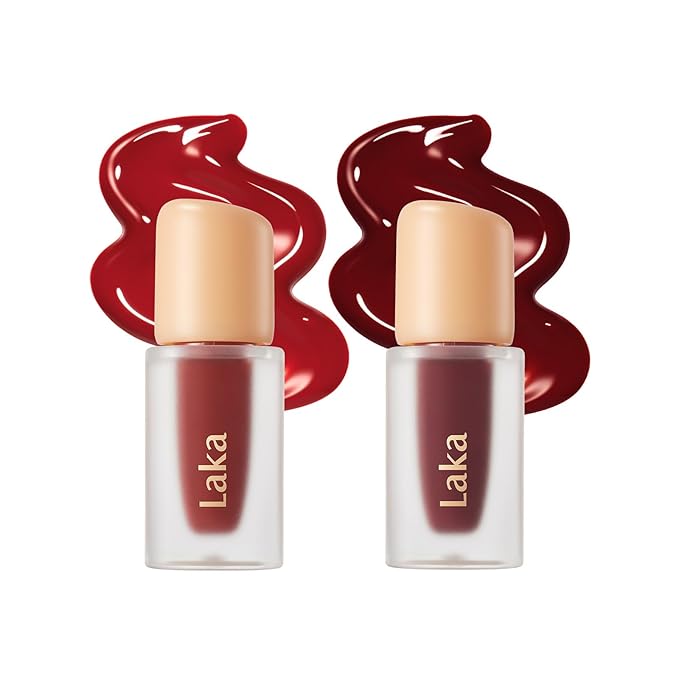 Laka Fruity Glam Lip Tint MinI Duo #104 Cherry, #120 Caffeine Rose