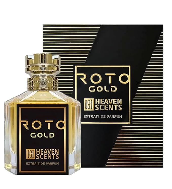 Heaven Scents Roto Gold Extrait de Parfum, Unisex Fragrance, Woody Amber Fruity Soft Spicy Notes