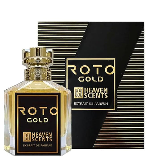 Heaven Scents Roto Gold Extrait de Parfum, Unisex Fragrance, Woody Amber Fruity Soft Spicy Notes
