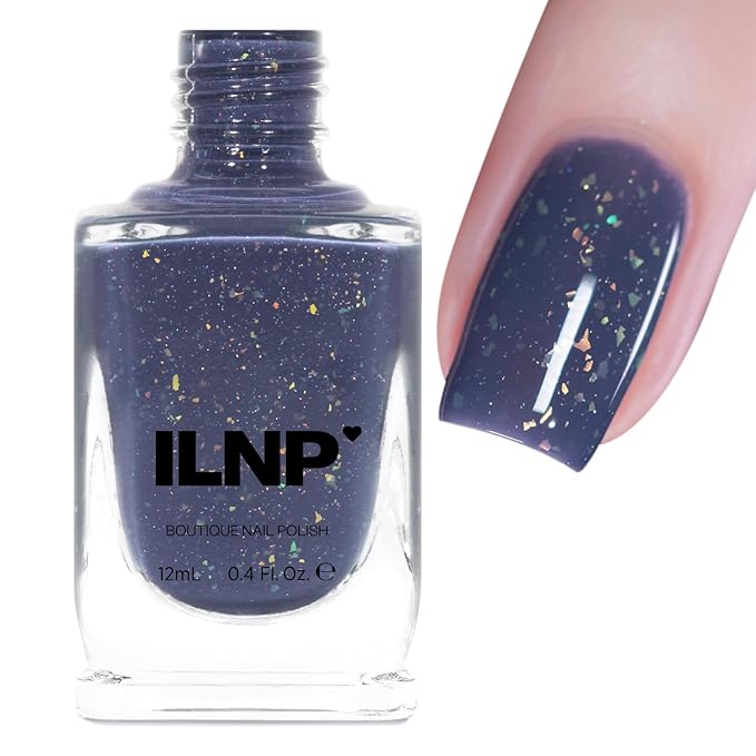 ILNP Starlight - Stormy Indigo Flakie Shimmer Nail Polish