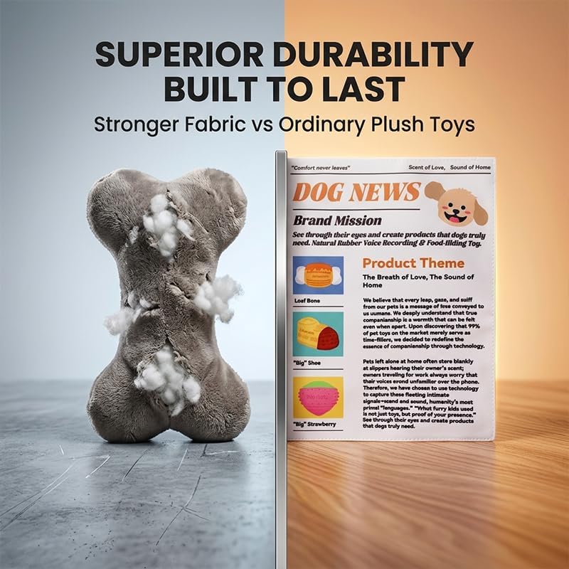 2 Pack Newspaper Dog Toy Crinkle Dog Toy with Durable Oxford Fabric