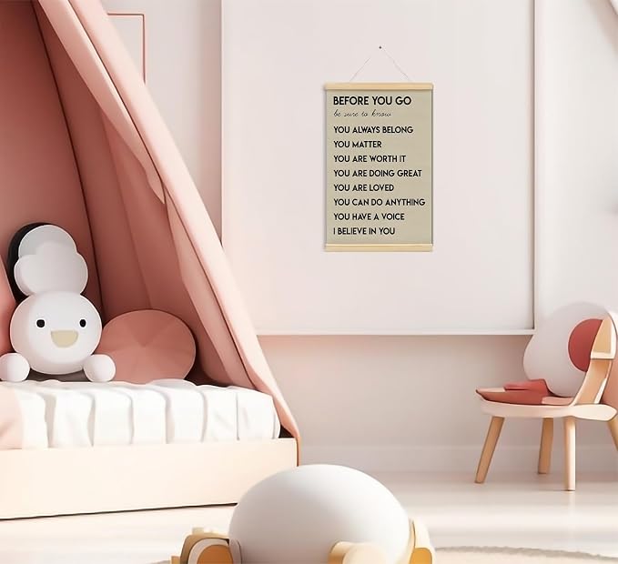 foedor Affirmations Mental Health Posters Playroom Wall Decor,16x24 Inch | Positive Wall Sign Decor Posters for Health Office, Inspirational Wall Art for Office Bedroom Kids Playroom Wall Decor