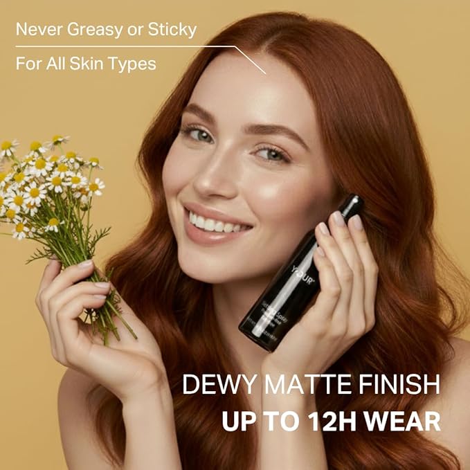 Y'OUR Silk Setting Spray | 12HR Makeup Lock - Smudge Proof, Transfer & Water Resistant | 2-in-1 Calming Mist with Vitamin E to Hydrate, Refresh & Protect | Ultra Fine Mist | Alcohol-Free, Paraben-Free