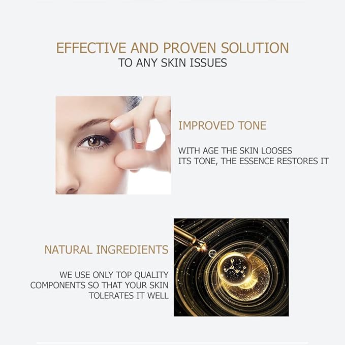 VENZEN Golden Hexapeptide Eye Essence Skin Repair Moisturizing Dark Circles Removal 30ml/1fl.oz