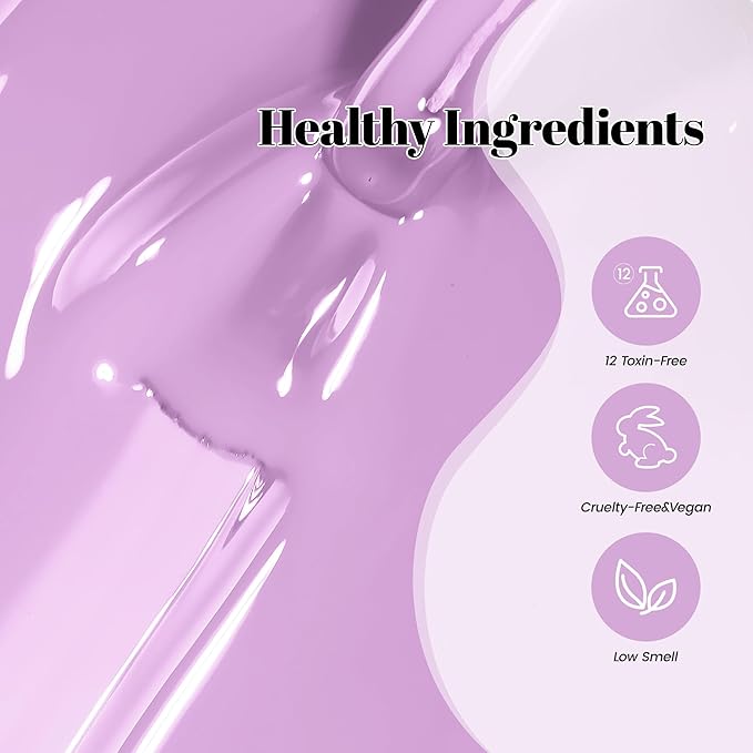 YTD Likomey Pink Purple Gel Nail Polish,15ml Salon Home DIY Manicure and Pedicure Fall Winter Soak Off UV Color Varnish,CS474