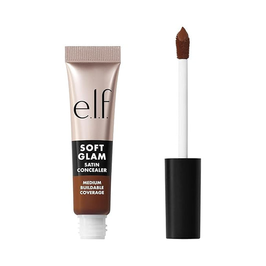 e.l.f. Soft Glam Satin Concealer, Medium Coverage For Blemishes & Under-Eye, Crease-Resistant, Long Lasting, Vegan & Cruelty-Free, 62 Rich Warm