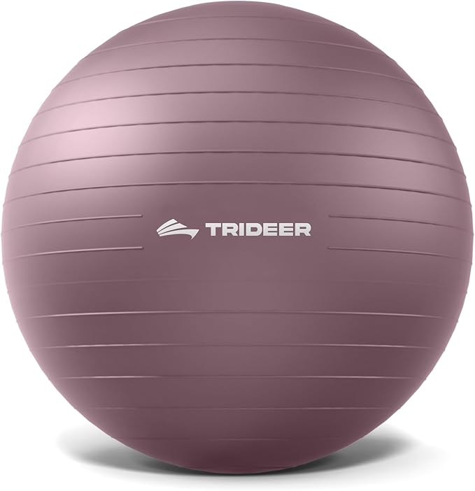 Trideer Exercise Ball, Stability Yoga Ball for Physical Therapy, Active Sitting, Pregnancy & Birth Labor Prep, Core Strength, Balance Training, Posture Improvement and Daily Stretching, 55/65/75cm
