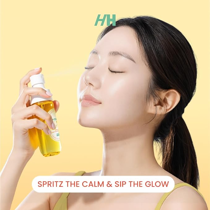 Handmade Heroes Sip The Tea Calming Face Mist Serum – Hydrating Facial Spray with Chamomile, Jasmine & Hyaluronic Acid – Vegan, Alcohol Free Formula for Dewy, Refreshed Skin – 2.2 fl oz