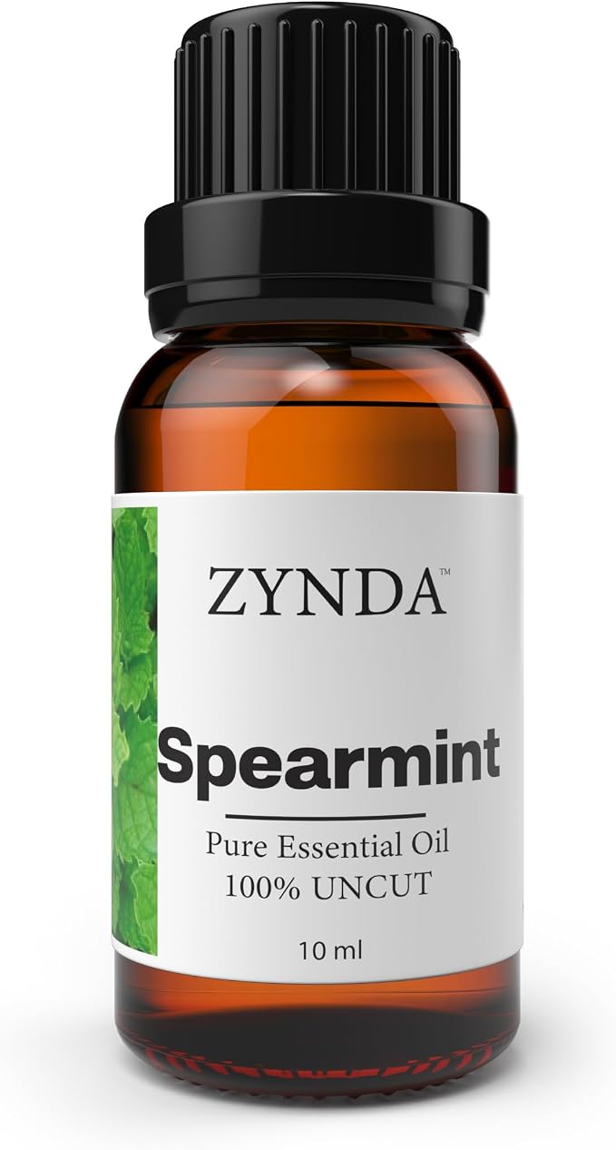 Spearmint Oil 100% Pure & Natural – Premium Spearmint Essential Oil for Face, Hair & Body Care – Organic, Lab Tested, Therapeutic Grade Aromatherapy Extract – 10ml