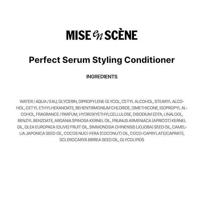 Mise En Scene Perfect Serum Styling Conditioner - Serum Based Conditioner with Peony and Rose Scent, Styling Memory & Heat Protection