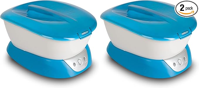 Homedics Paraffin Wax Machine for Hands - Hypoallergenic Hot-Wax Hand Therapy Machine to Soothe and Moisturize Hands - Includes 3 Pounds of Wax and 20 Hand Liners (Pack of 2)