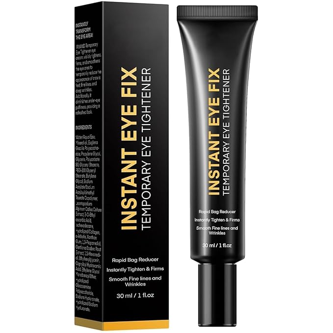 Temporary Instant Under Eye Tightener: Reduces Under-Eye Bags, Dark Circles, Puffiness, Wrinkles Advanced Firming Polysaccharide Formula 30 ml
