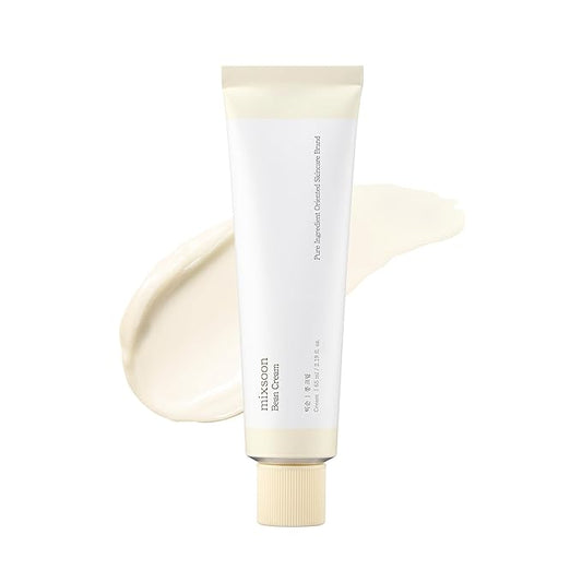 mixsoon Bean Cream-Deep Moisturizer Face Cream, Hydrating and Smoothing for Face, Fermented Soybean Extract, Lightweight Non-Sticky Finish 65ml / 2.19 fl.oz. Korean Glass Skin Care