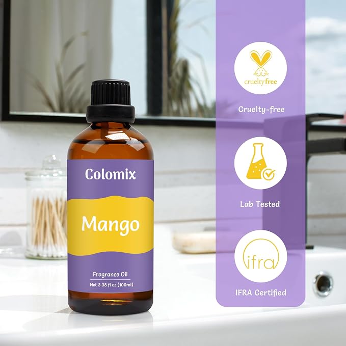 Premium 100ml Mango Fragrance Oil – Natural and Long-Lasting Scent for Candle Scents Oil, Diffusers for Home| Delightful Scent Essential Oil for Aroma, Soap Making & More, Gift Scented Oils