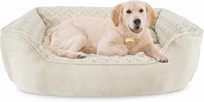JOEJOY Rectangle Dog Bed for Large Medium Small Dogs - Washable Orthopedic Sofa Bed, Soft Breathable Puppy & Pet Cuddler, Durable Calming Dog Bed with Anti-Slip Bottom, Multiple Sizes