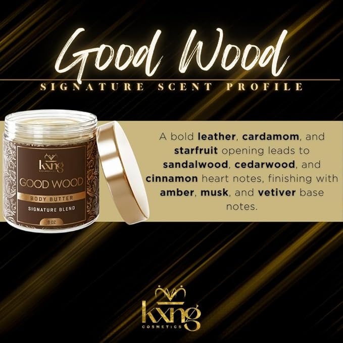 KXNG Shea Butter Moisturizer, Rich Whipped Body Cream for Men, Deeply Nourishing Body Butter for Smooth, Hydrated Skin, Cruelty-Free