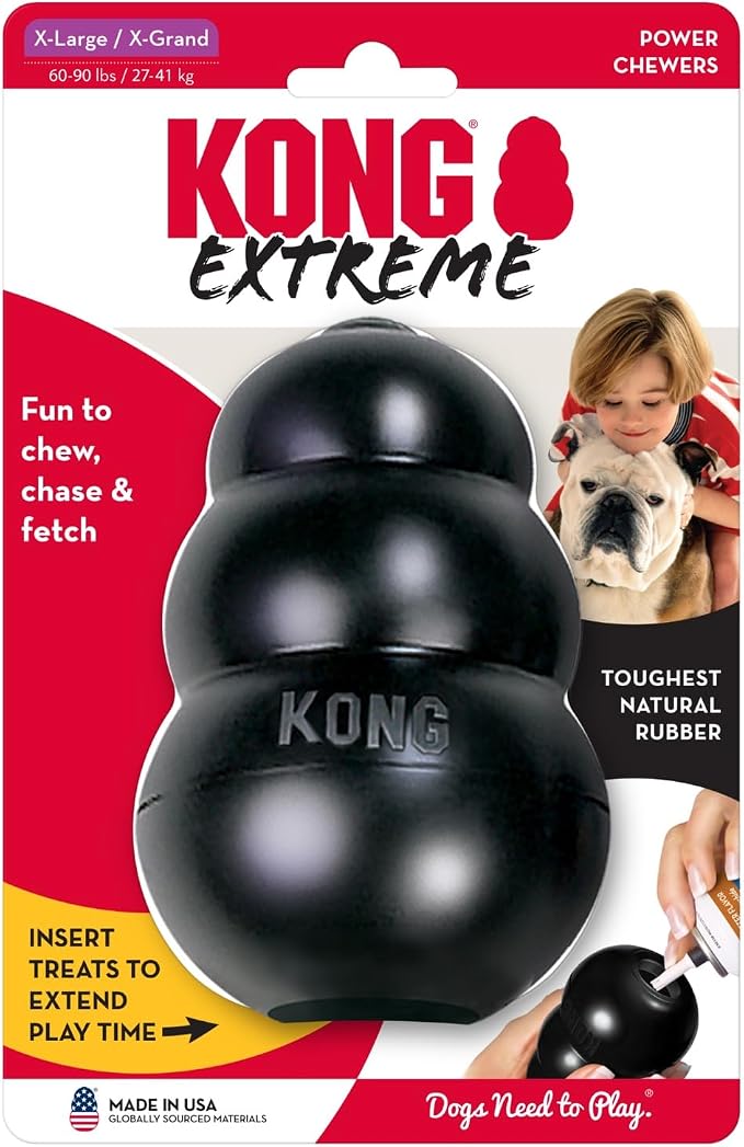 Kong Extreme Dog Toy, Durable Natural Rubber Chew, for X-Large Dogs