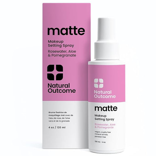 Matte Makeup Setting Spray | Mattifying Lock In Makeup Mist Keeps Fresh All Day | Add Vibrance & Shine to Your Look | Oil-Free Vegan Formula for All Skin Types | 4 oz