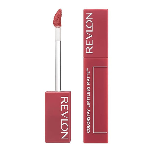 Revlon ColorStay Limitless Matte Liquid Lipstick, Vegan Formula, No-Budge, Longwear Lip Color, Long Lasting, Lightweight/Comfortable, Waterproof, 008 Stir Me Up, 0.17 fl oz