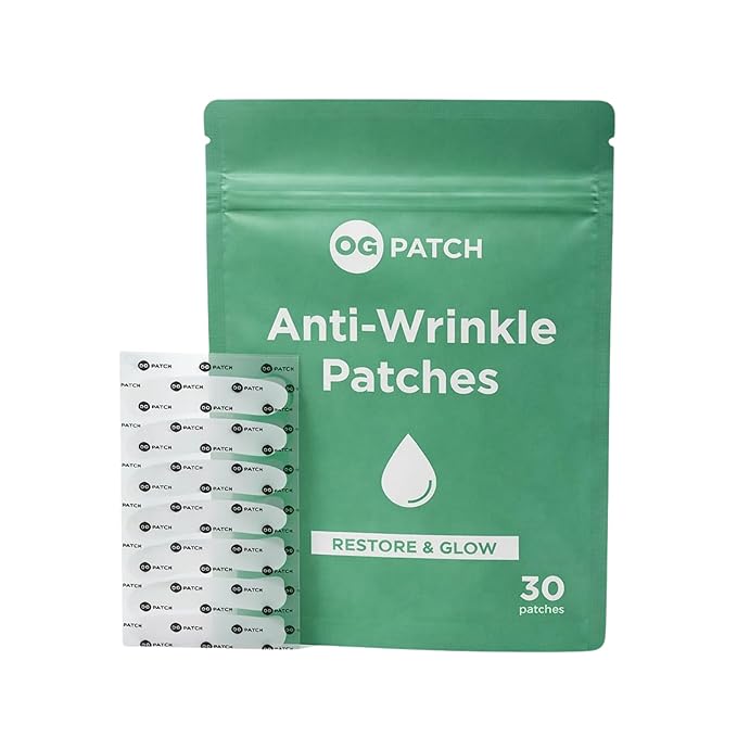 Anti-Wrinkle Face Patches – Smooth Fine Lines & Hydrate Skin – Under Eye & Forehead Treatment – Transdermal Skincare Patches (30 Count)