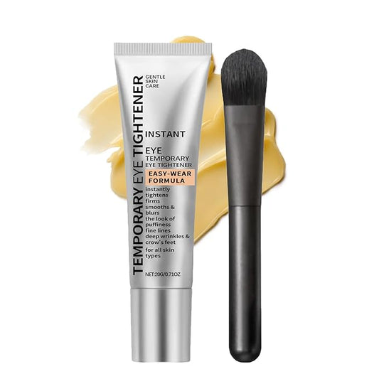 Temporary Eye Tightener，Eye Cream Instant Eye Tightener with Brush for Fine Lines and Wrinkles，New Instant Makeup Primer，Instantly Reduces Under-Eye Bags,Dark Circles&Puffiness, Anti Aging
