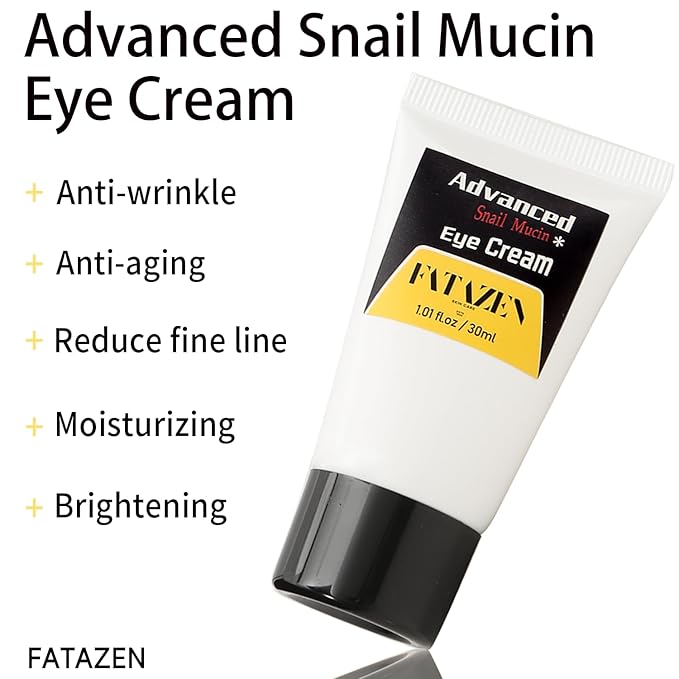 Snail Peptide Eye Cream for Dark Circles & Wrinkles with 5 Peptides Complex, 1.01fl oz Advanced Hydrating Eye Treatment Creams for Reduce Fine Lines, Firming & Anti-Aging, Cruelty-Free
