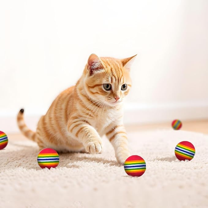 Cat Toys for Indoor Cats, 20 Packs Cat Toys Balls
