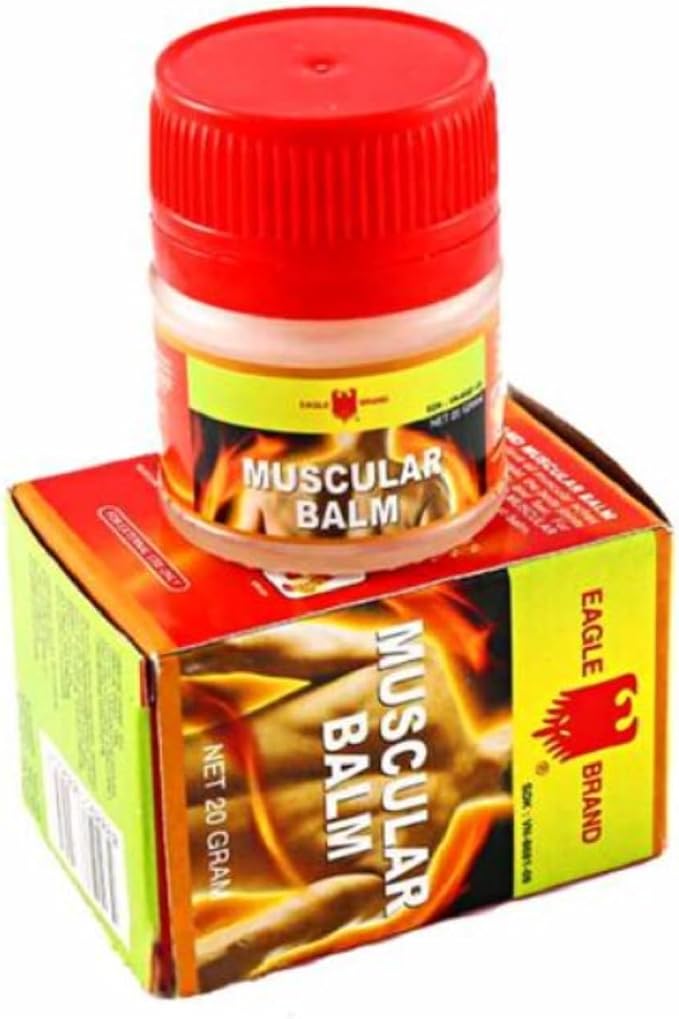 2 Packs - Twin Muscular Balm Eagle Essentail Oil - Bon Hu Eagle Muscular Balm - 20g per Jar with 4 Jars per Order