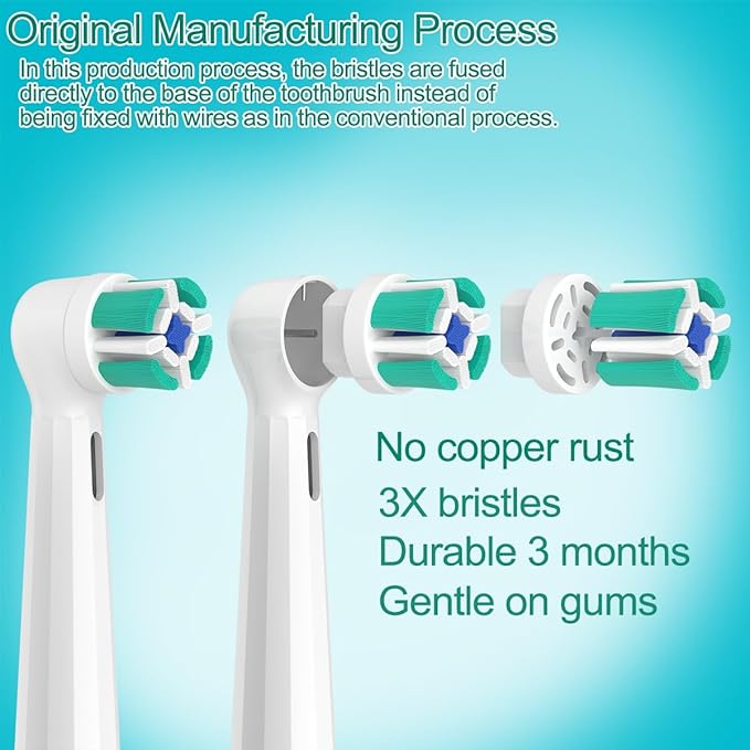 Replacement Heads Compatible with Oral B iO Electric Toothbrush, Soft Toothbrush Heads Fit for Oral-B iO 2/3/4/5/6/7/8/9/10 Series with Covers, White+Black 8pcs