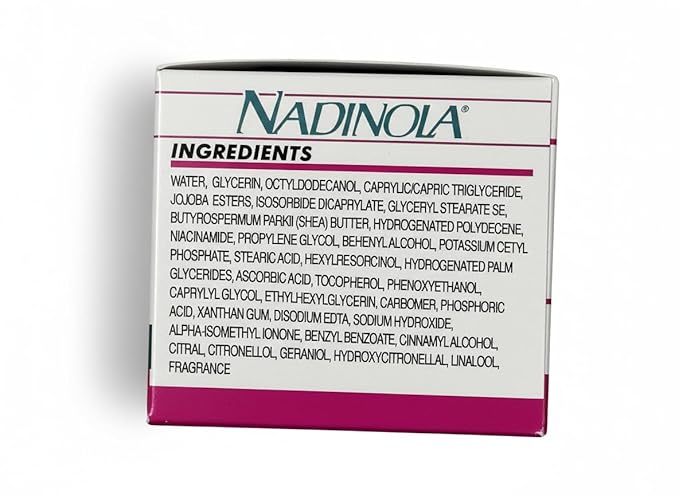 Nadinola Moisturizing Skin Tone Cream with Niacinamide and Hexylresorcinol 2.25 Oz