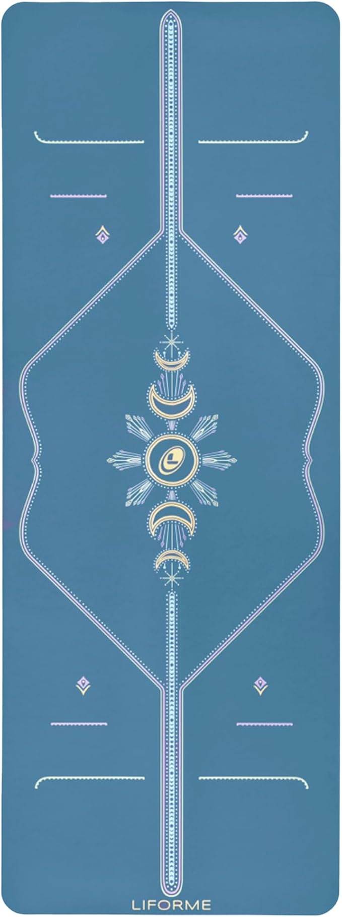 Liforme Printed Yoga Mat Collection - Free Yoga Bag Included - Patented Alignment System, Warrior-like Grip, Non-Slip, Eco-friendly, Sweat-resistant, Long, Wide and Thick for Comfort